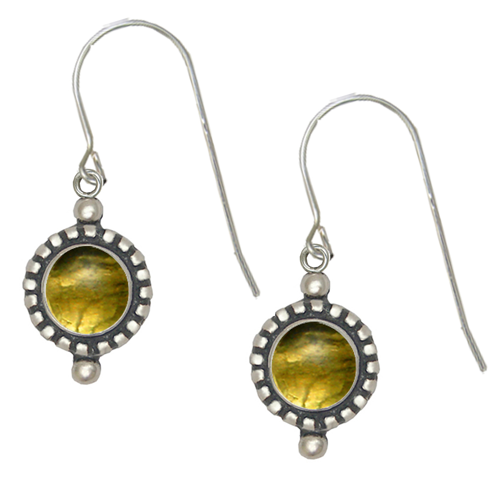 Sterling Silver Petite Citrine Gemstone Drop Dangle Earrings